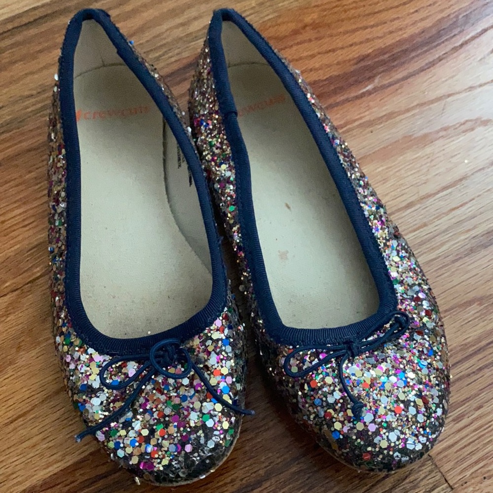 Crewcuts sparkly multicolored ballet shoes